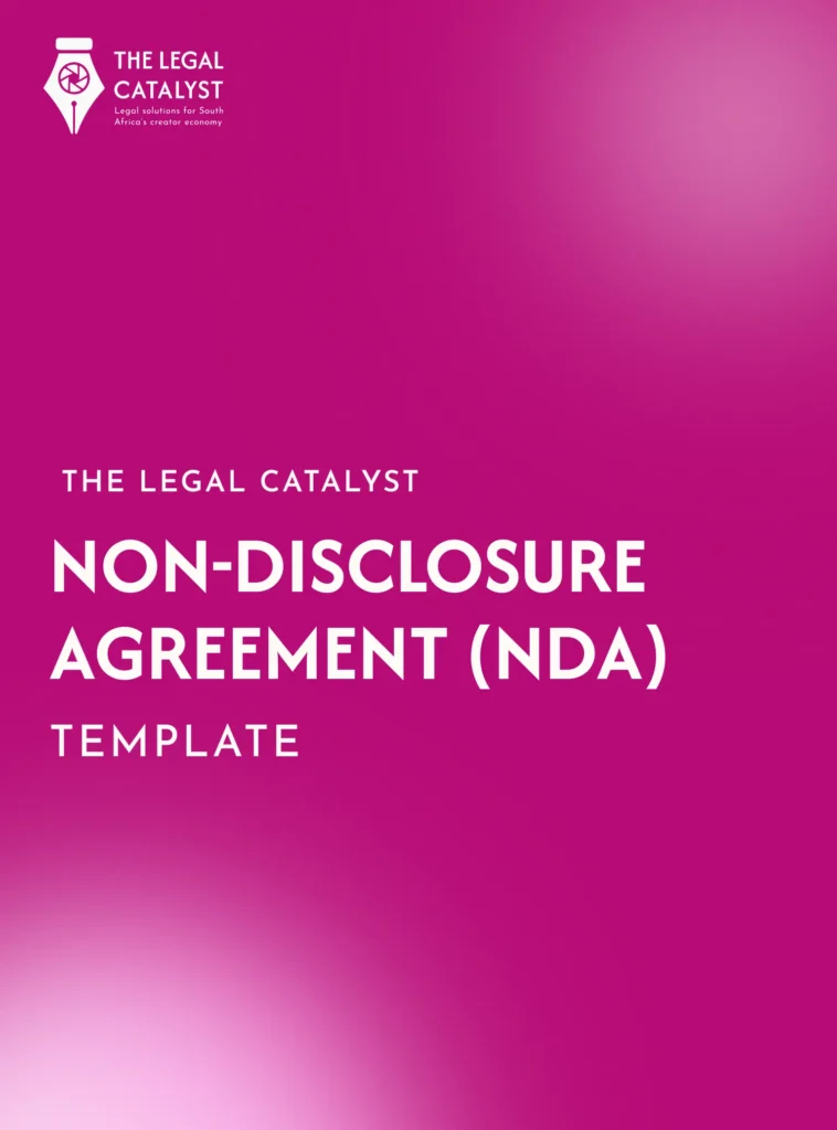 a cover image for the template for a non-discloure agreement template